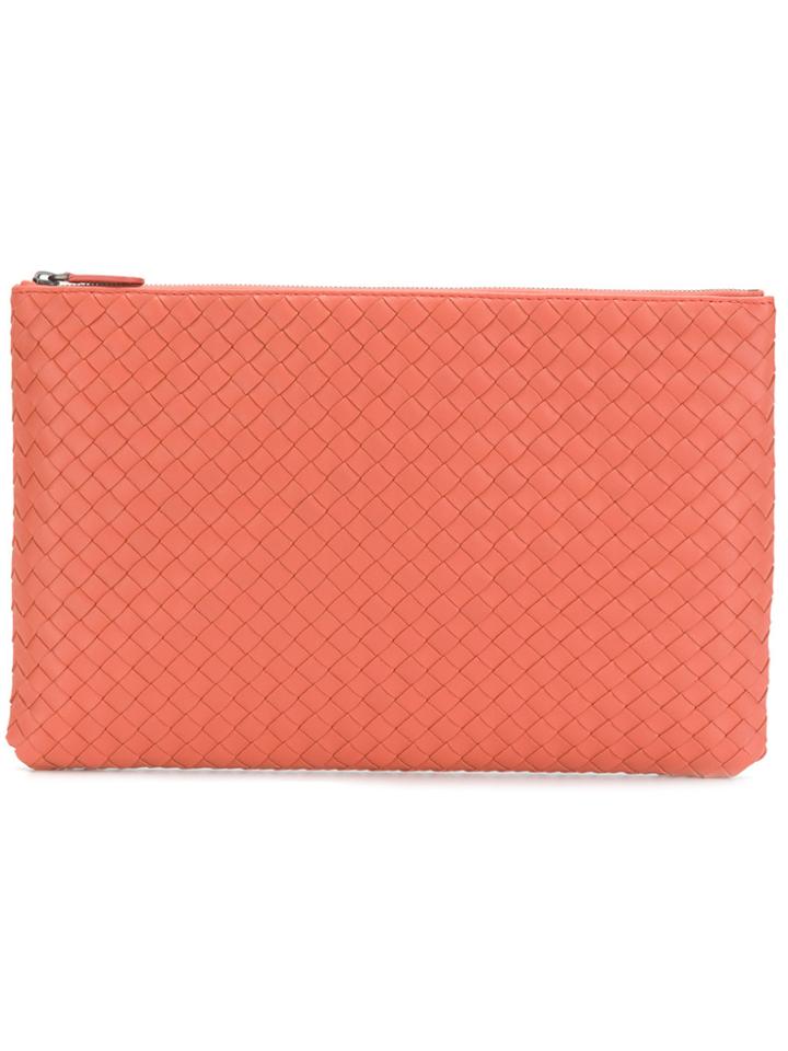 Bottega Veneta Intrecciato Clutch Bag - Pink & Purple