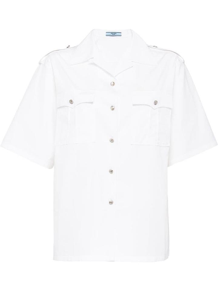 Prada Buttoned Shortsleeved Shirt - White