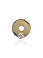 Foundrae 18k Yellow Gold And Diamond Charm Disc Necklace - Metallic