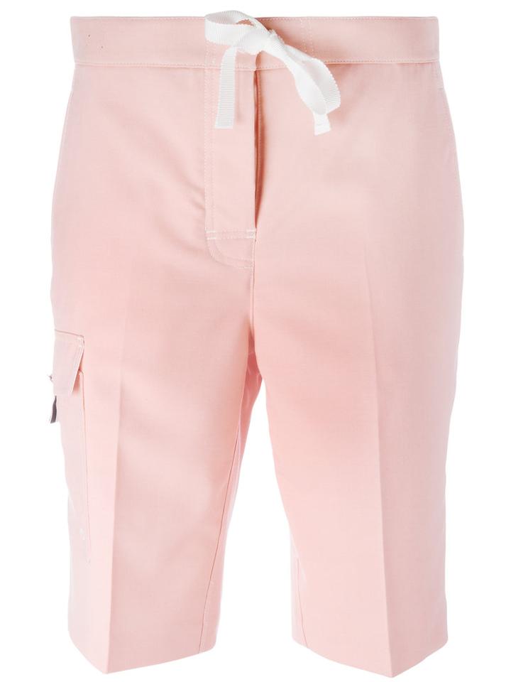 Thom Browne - Tapered Shorts - Women - Silk/wool - 40, Pink/purple, Silk/wool