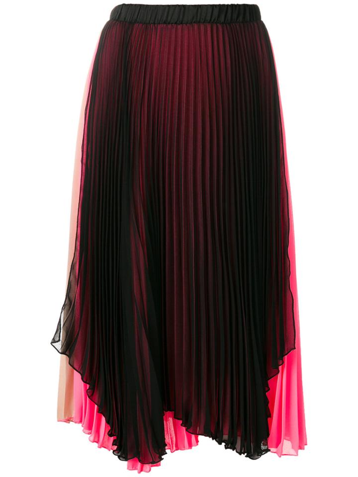 Loyd/ford Contrast Pleated Skirt - Multicolour