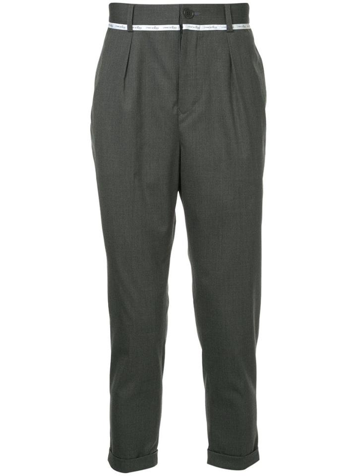 Yoshiokubo Cropped Tailored Trousers - Grey