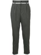 Yoshiokubo Cropped Tailored Trousers - Grey