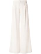 Alice+olivia - Pleat Detail Palazzo Trousers - Women - Polyester/spandex/elastane - 4, Women's, Nude/neutrals, Polyester/spandex/elastane