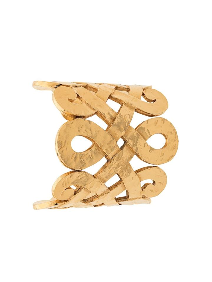 Chanel Vintage Geometric Cuff - Gold