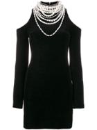 Balmain Real Embellished Mini Dress - Black