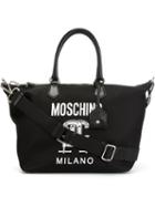 Moschino - 'construction' Tote - Women - Cotton/polyamide/polyurethane - One Size, Black, Cotton/polyamide/polyurethane