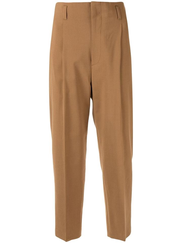 Le Ciel Bleu High-waisted Trousers - Brown