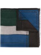 Paul Smith Striped Scarf, Men's, Blue, Modal/cashmere