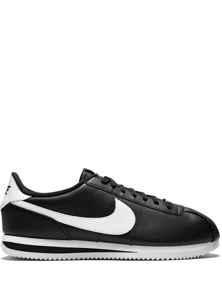 Nike Cortez Basic Leather Sneakers - Black