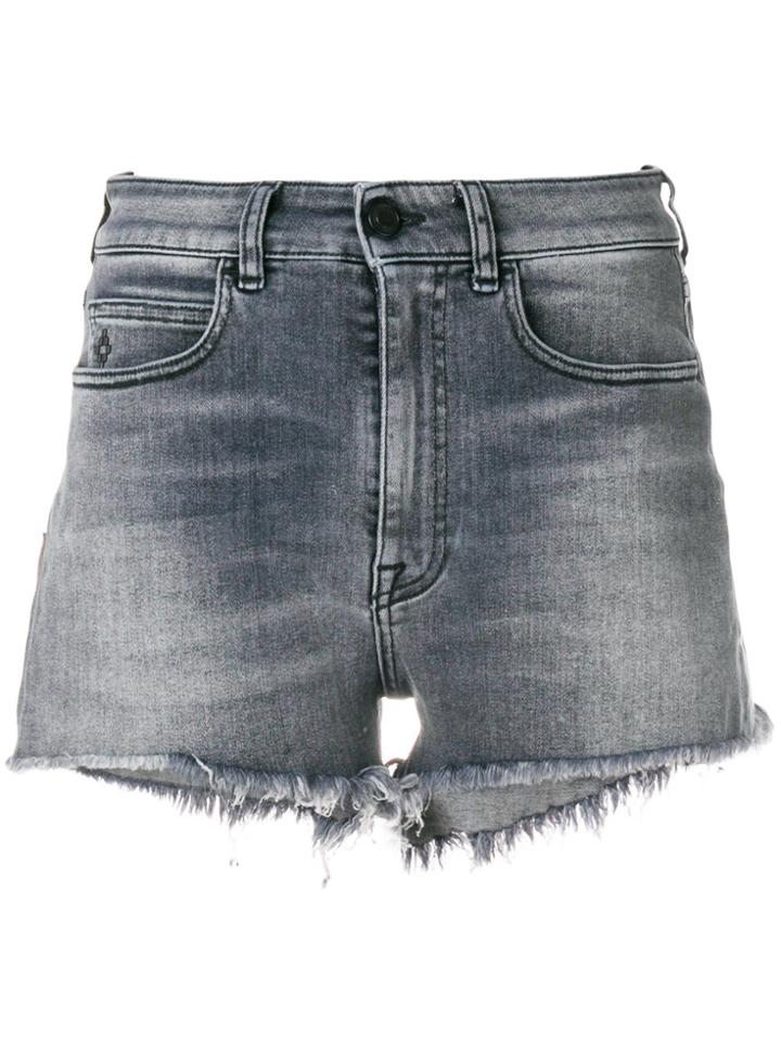 Marcelo Burlon County Of Milan Fitted Denim Shorts - Grey