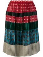 Jean Paul Gaultier Pre-owned Pleated Patchwork Skirt - Multicolour
