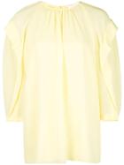 Chloé Ruffle-trimmed Blouse - Yellow