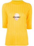 Aalto Hellsinki Print Top, Women's, Size: 34, Yellow/orange, Viscose/linen/flax