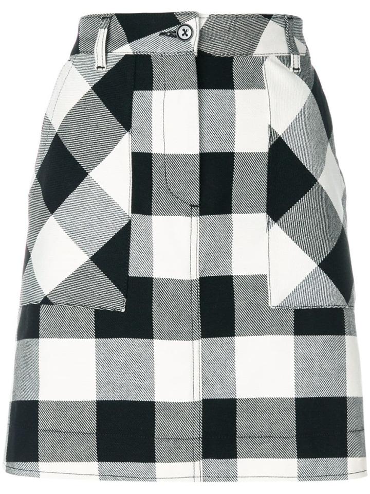 Tomas Maier Chequer Plaid Skirt - Black