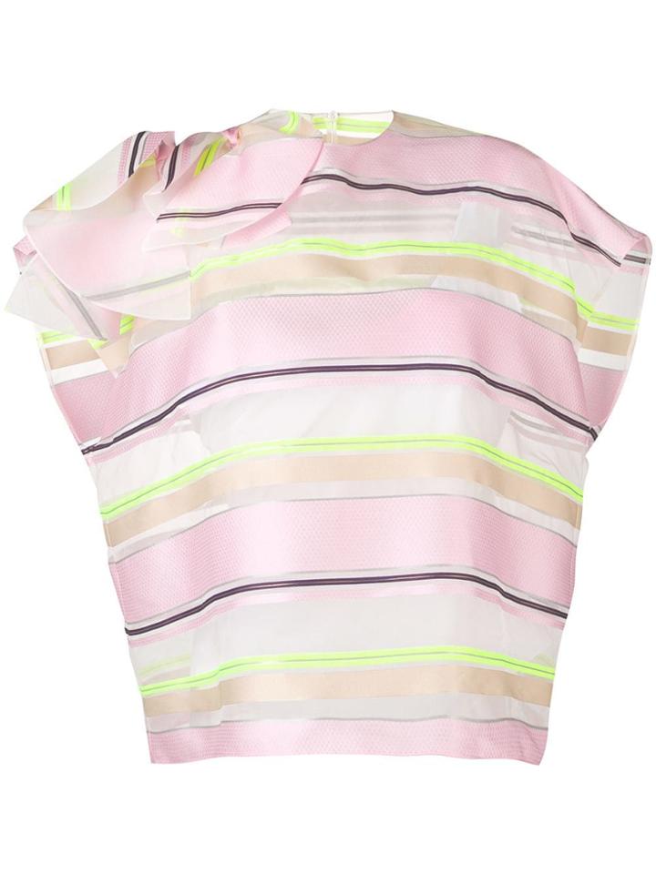 Delpozo Flared-styled Top - Pink