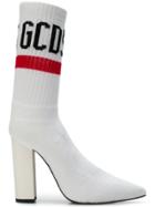 Gcds Logo Sock Boots - White