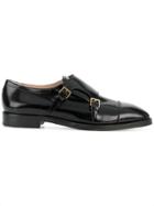 Stuart Weitzman Buckled Monk Shoes - Black