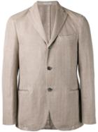 Boglioli Three Button Blazer, Men's, Size: 48, Nude/neutrals, Cotton/linen/flax/cupro