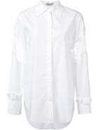 Nina Ricci - Lace Inserts Shirt - Women - Cotton - 34, Women's, White, Cotton