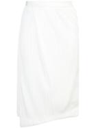 Mugler Pleated Asymmetric Skirt - White