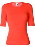 M Missoni - Half Sleeve Scoop Neck Top - Women - Polyester/viscose - 42, Red, Polyester/viscose