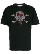 Palm Angels Skull Ice Cream Embellished T-shirt - Black