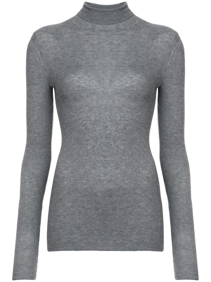 Vince Cashmere High Neck Sweater - Grey