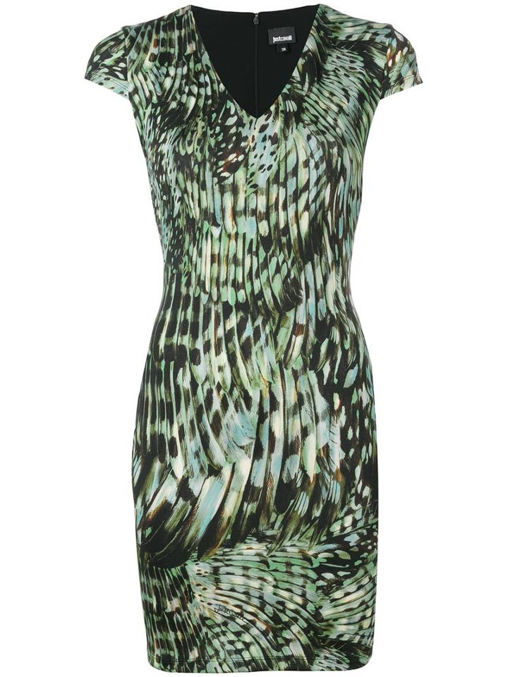 Just Cavalli - Printed Dress - Women - Polyamide/spandex/elastane/viscose - 42, Green, Polyamide/spandex/elastane/viscose