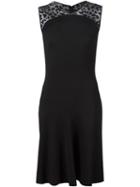 Stella Mccartney Sheer Panel Dress, Women's, Size: 44, Black, Rayon/polyamide/spandex/elastane