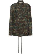 Faith Connexion Camouflage Print Drawstring Jacket - Green