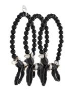Camila Klein Embellished 3 Bracelets Set - Black