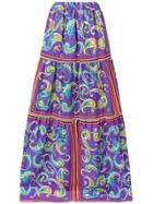 Philosophy Di Lorenzo Serafini Printed Flare Skirt - Purple