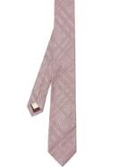 Burberry Modern Cut Check Silk Jacquard Tie - Pink