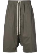 Rick Owens Drop-crotch Shorts - Brown
