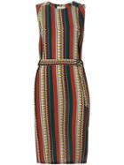 Tory Burch Striped Midi Dress, Women's, Size: 8, Silk