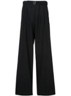Mackintosh 0002 Wide-leg Tailored Trousers - Black