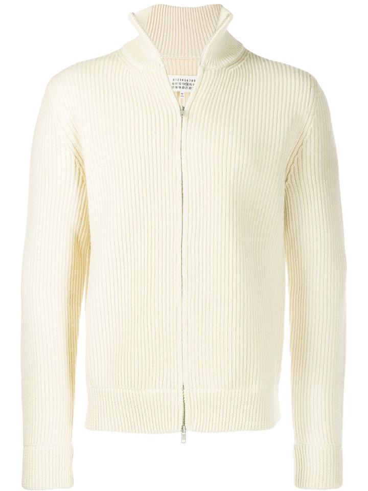 Maison Margiela Zip Up Cardigan - Neutrals