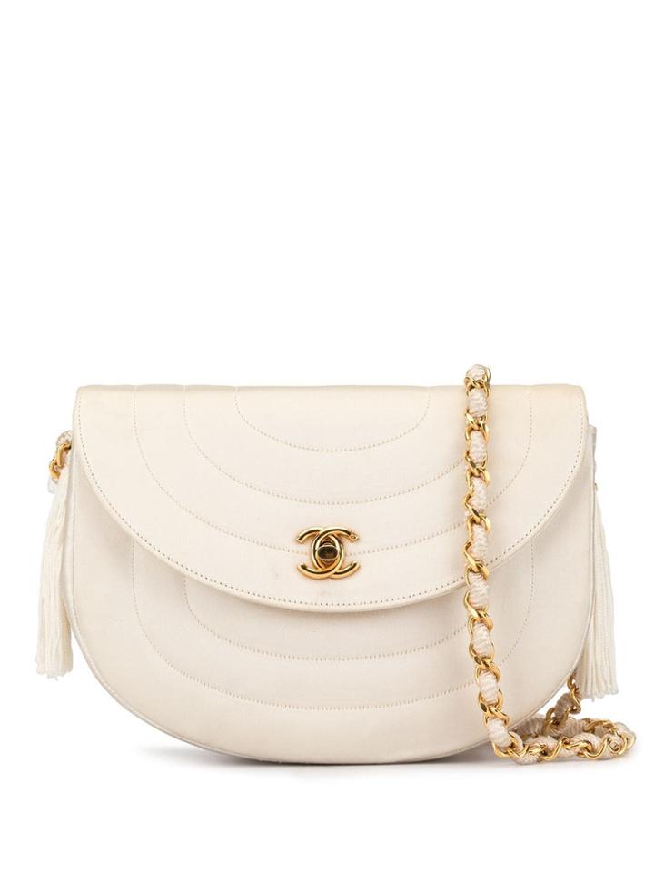 Chanel Pre-owned 1985-1993 Quilted Chain Shoulder Bag - White