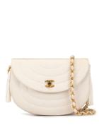 Chanel Pre-owned 1985-1993 Quilted Chain Shoulder Bag - White