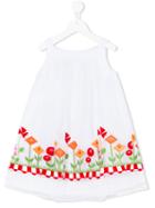 I Pinco Pallino - Embroidered Flower Dress - Kids - Polyester - 8 Yrs, White
