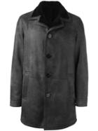 Neil Barrett Single Breasted Coat, Men's, Size: Large, Grey, Leather