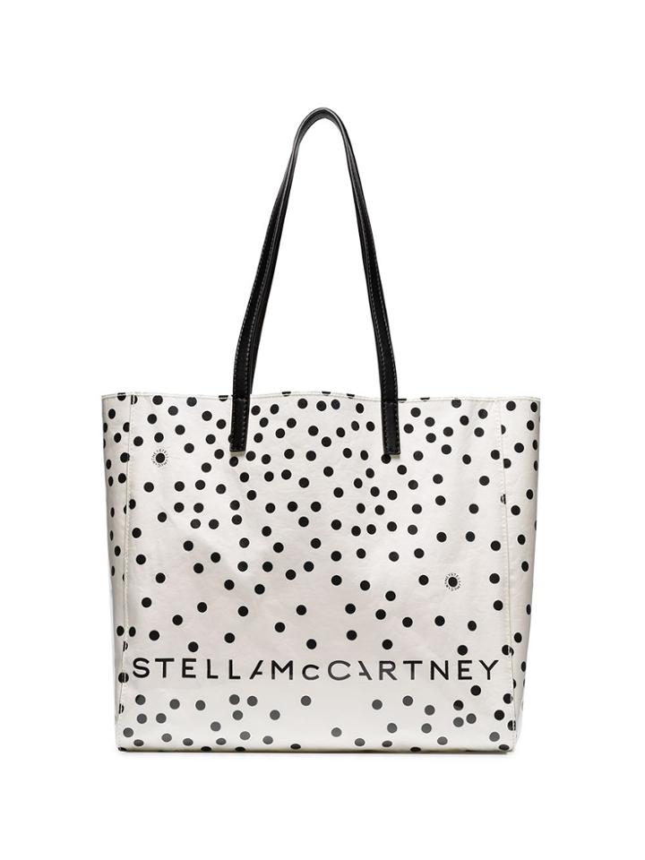Stella Mccartney Small Spotted Tote Bag - White
