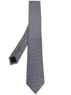 Versace Classic Embroidered Tie - Grey
