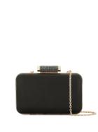 The Chic Initiative Crystal Embellished Clutch - Black