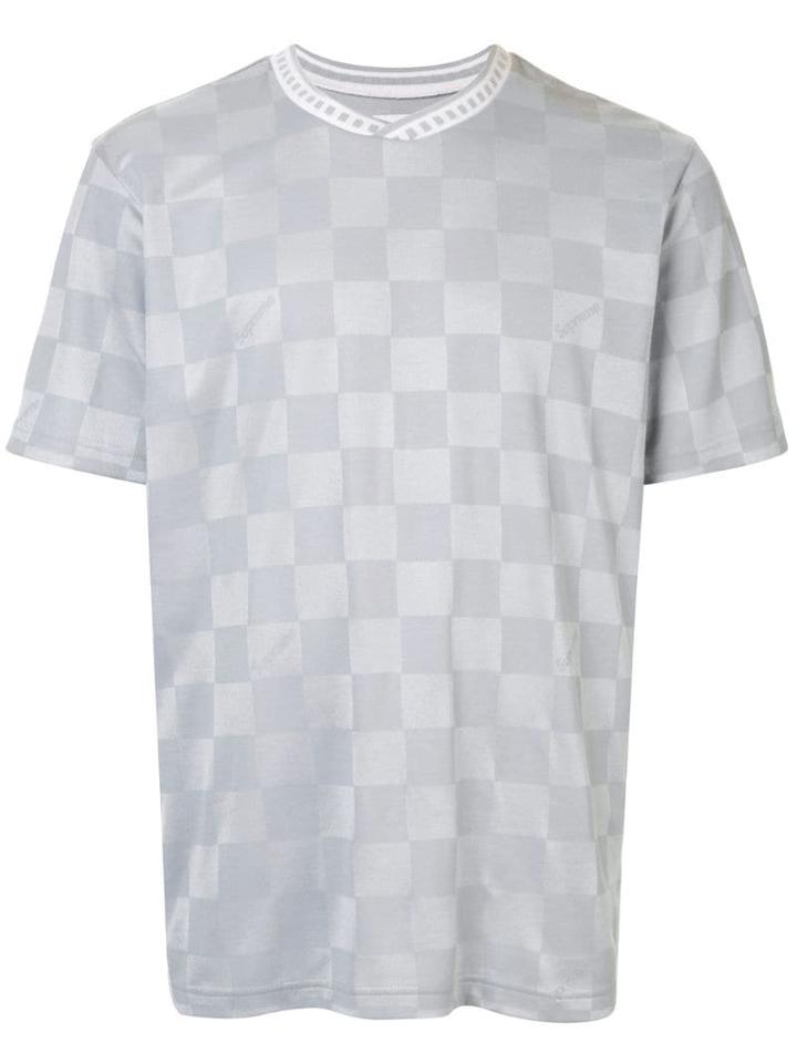 Supreme Checker Football Jersey - Grey
