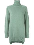 Isabel Marant 'fergus' Turtleneck Jumper, Women's, Size: 34, Green, Wool/camel Hair/polyamide