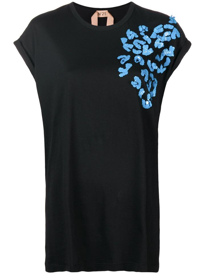 No21 Sequin Embellished Top - Black