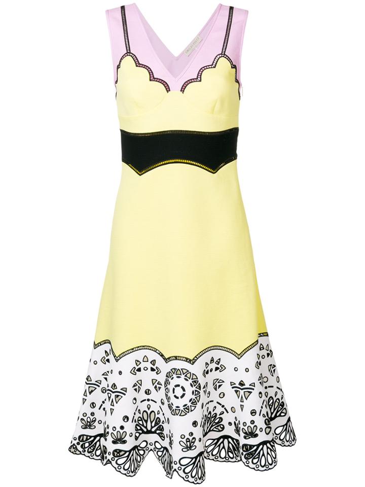 Emilio Pucci Deep-v Neck Dress - Yellow & Orange