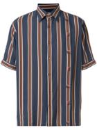 Fendi Striped Short-sleeve Shirt - Blue